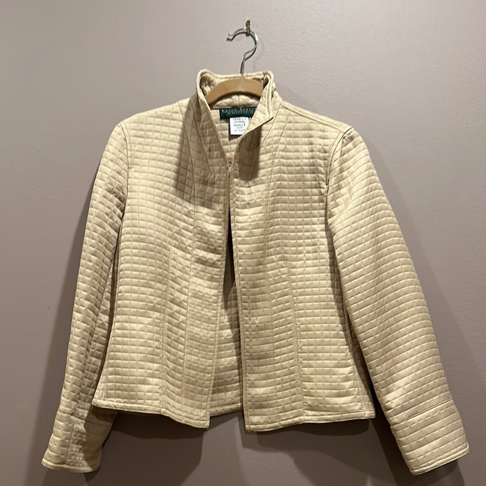 Harvè benard by Benard Holtzman Women's Beige Quilted Jacket